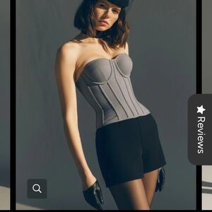 Elegant Gray Corset Top